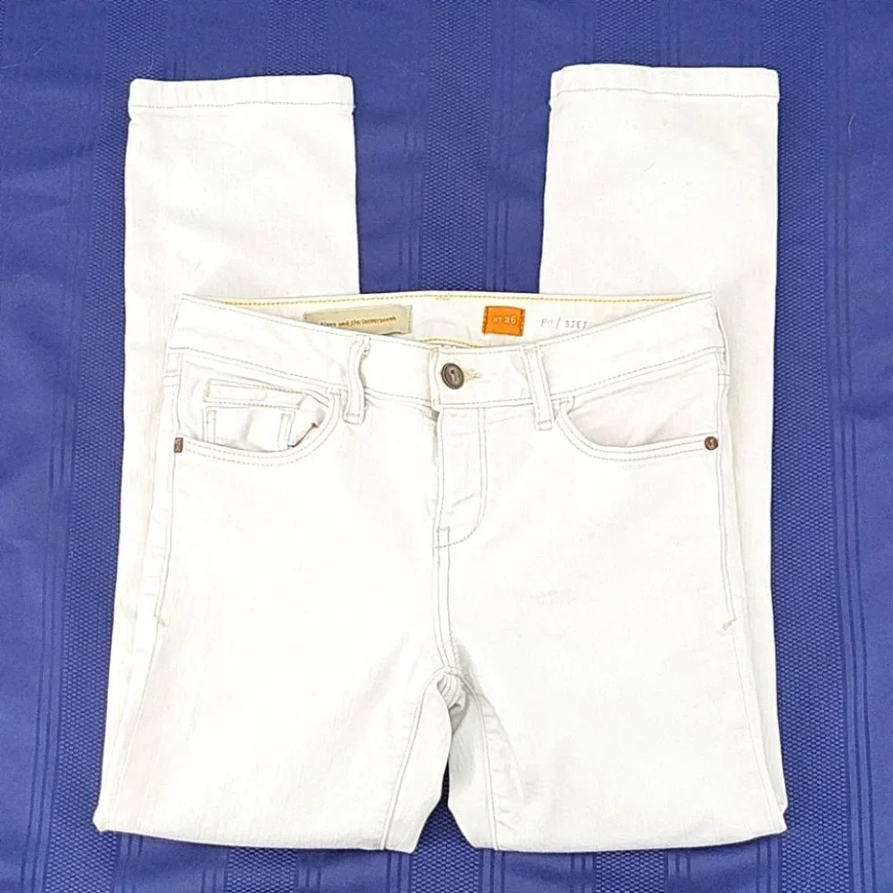 Pilcro and the Letterpress White Ankle Jeans Size 26 - Picture 6 of 16